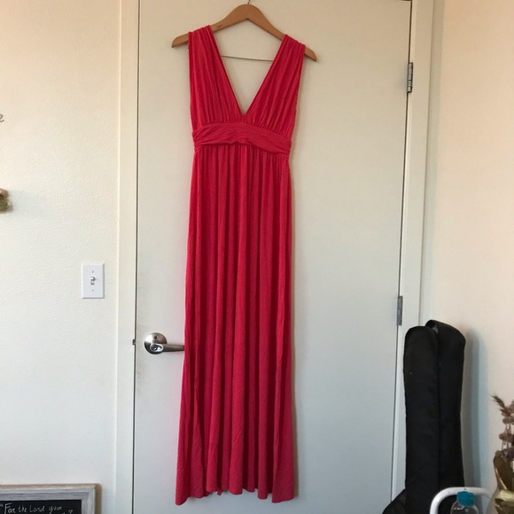 Lovers + Friends Revolve Helena Maxi Dress in Coral - Picture 4 of 9